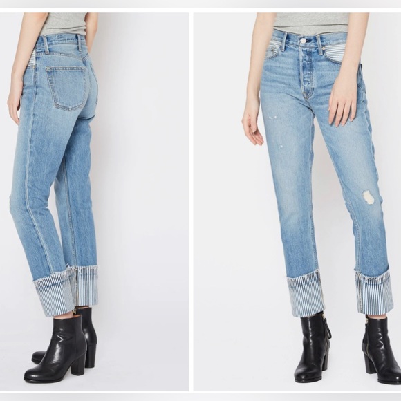 ✨💥⚡️ Eve Slim Straight Jeans In Repair - Picture 1 of 15